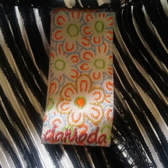 Damada Black &White Wrap Dress Medium - Picture 7 of 8